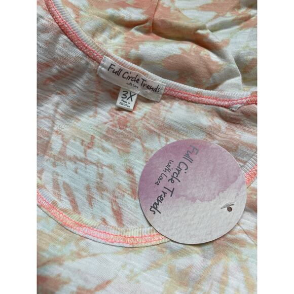 Full Circle Trends Womens Sleeveless Tie Dye Shirt Top Tank NEW 3X - Picture 6 of 10